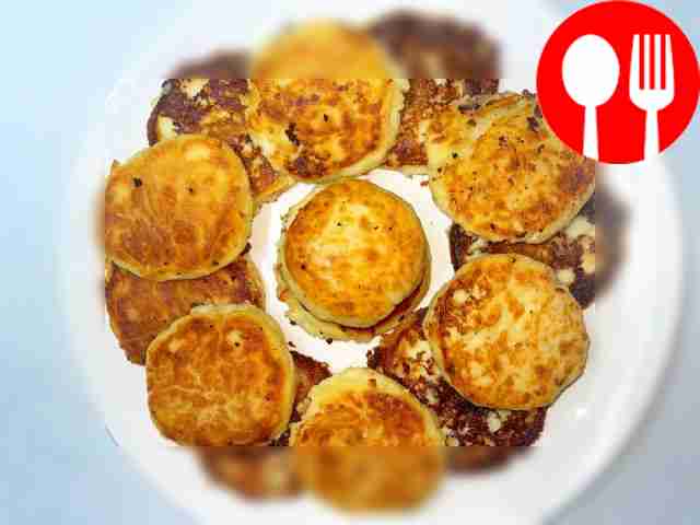 Сладкие сырники с банановой начинкой