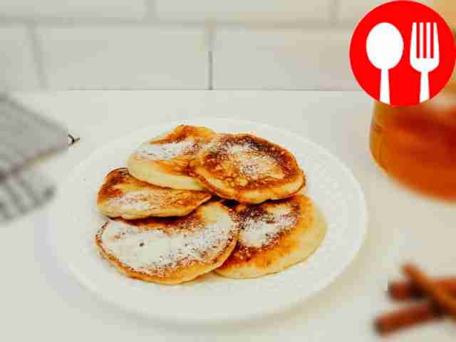 Оладьи с творогом Pancakes with cottage cheese