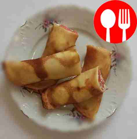 Сочные блины с лососем Juicy pancakes with salmon