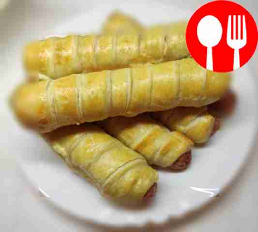 Сытные сосиски в тесте