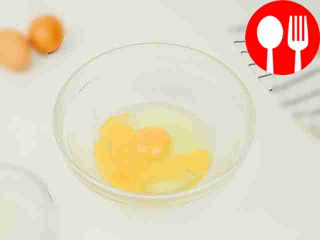 Break the chicken eggs.