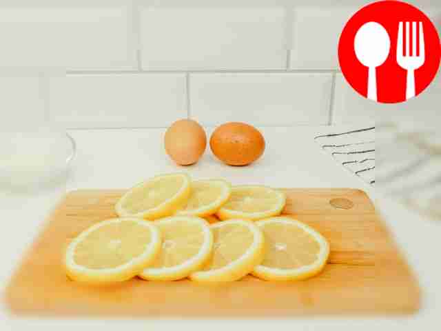 Slice the lemon and remove the seeds.