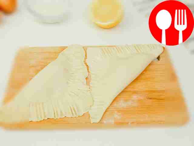 Fold the puff pastries into a triangle and...