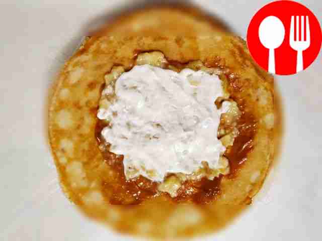 Spread condensed milk onto the finished...