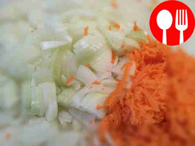 Peel the vegetables, grate the carrots, cut...