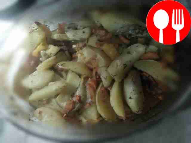 Lamb with vegetables in the oven