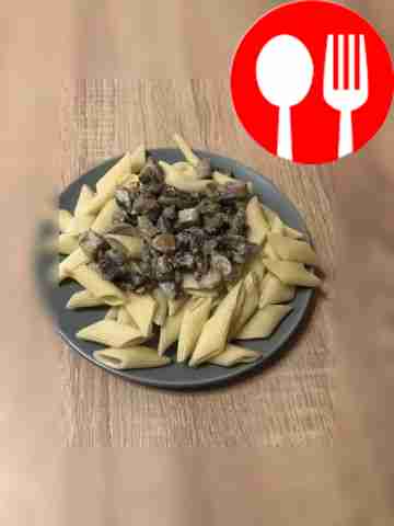 Вкусные макароны с грибами в сливочном соусе