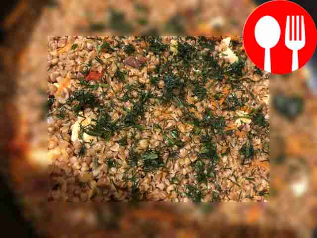 Stewed buckwheat with chicken