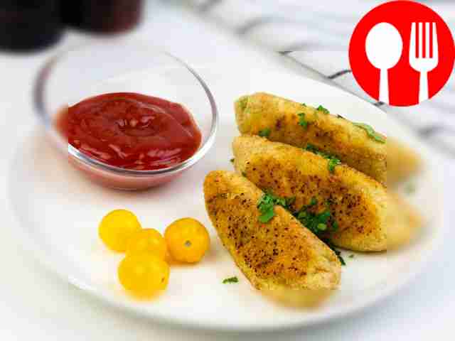 Chicken rolls with cucumber