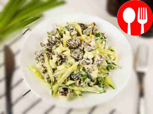 Салат из куриных желудков