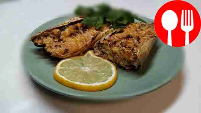 Serve the fish after cooling slightly on a...