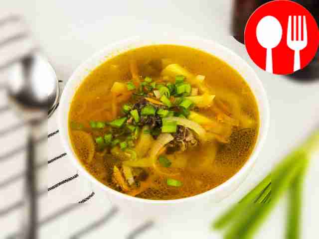 Суп из куриных желудков