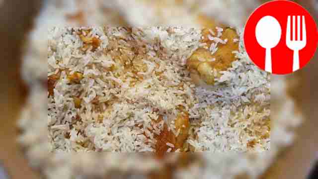 Rinse the rice well and soak it in hot water...