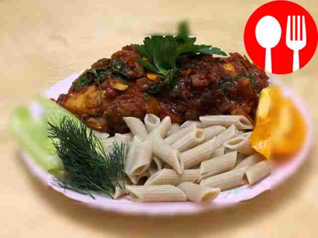 Сварите к чахохбили макароны, спагетти из...