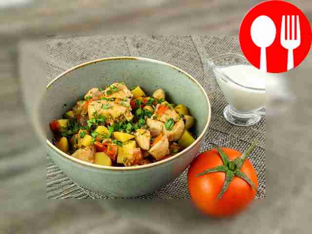 Roast chicken with vegetables