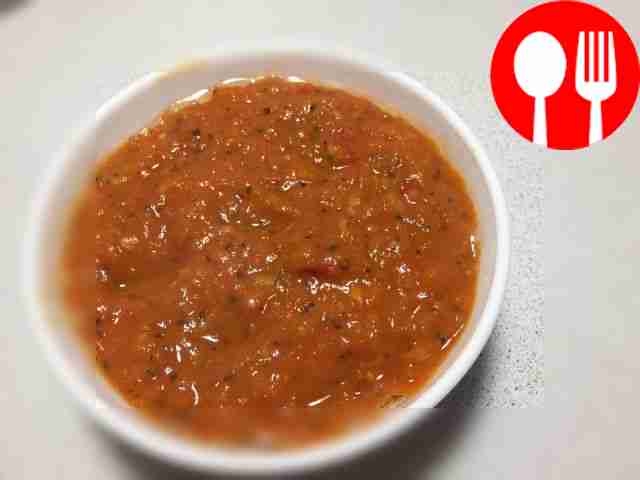 Spicy salsa with tomato paste