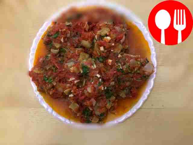 Classic chakhokhbili with chili pepper