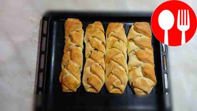 Скумбрия в слоеном тесте