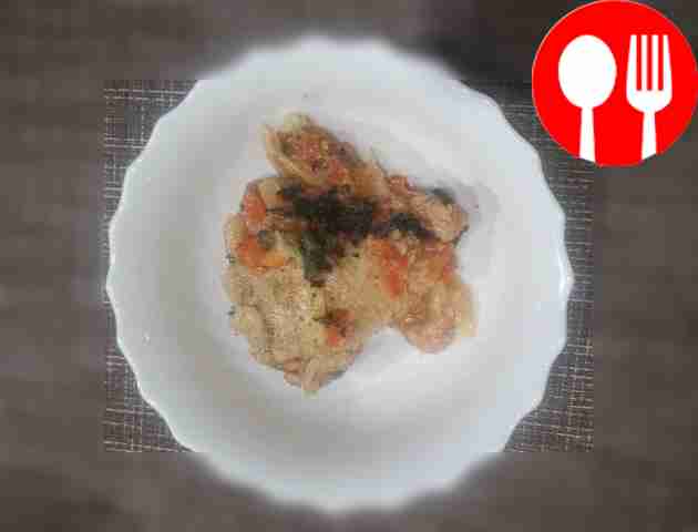 Classic chakhokhbili from chicken thighs