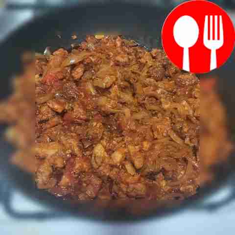 Питательное чахохбили из свинины с чесноком и зеленью по-грузински