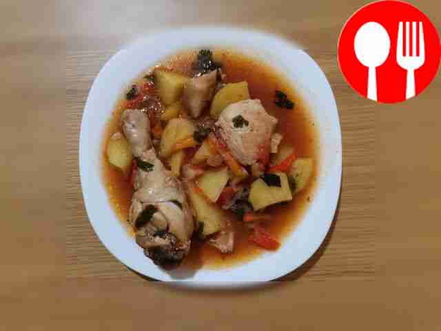 Ароматоное чахохбили с растительным маслом