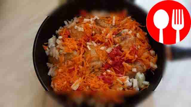 Add prepared onions, carrots, tomatoes to the...