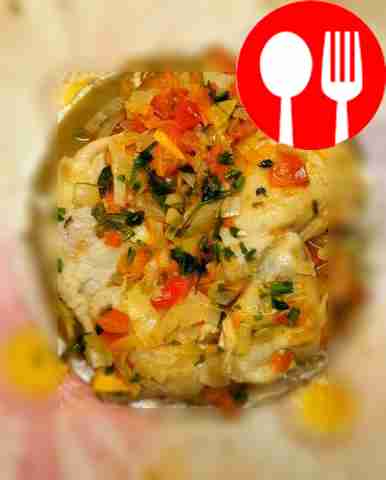 Delicious chakhokhbili with chicken