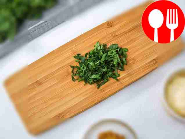 Finely chop the parsley.