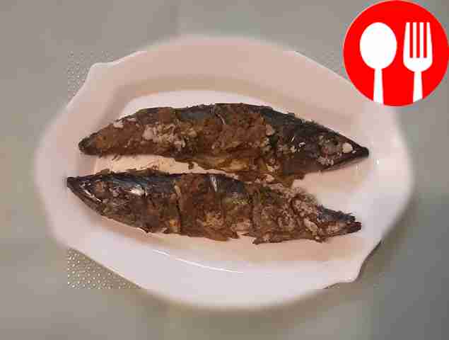 Baked mackerel with curry