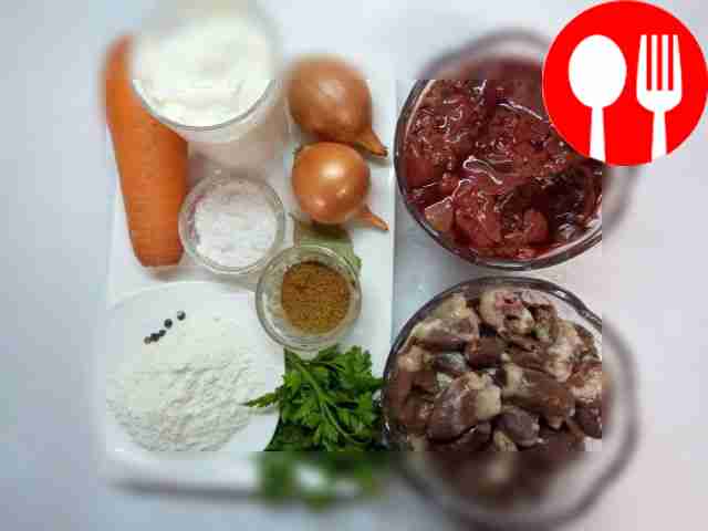 Place the livers and hearts on separate...