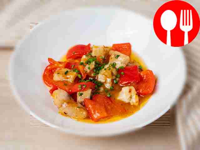 Perch with sweet and sour sauce