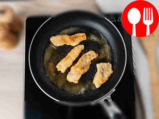 Sea bass in batter is ready.