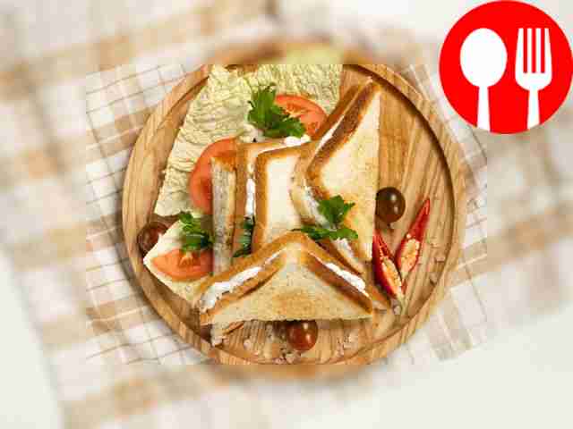 Place the lettuce leaves on a plate or wooden...