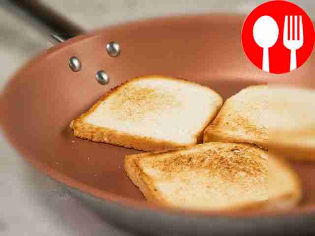 Assemble the toast. Fry the pieces of bread in...