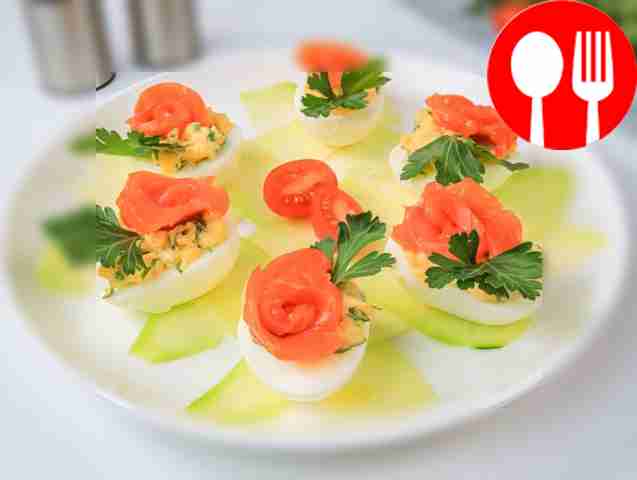 You can decorate the plate with slices of...