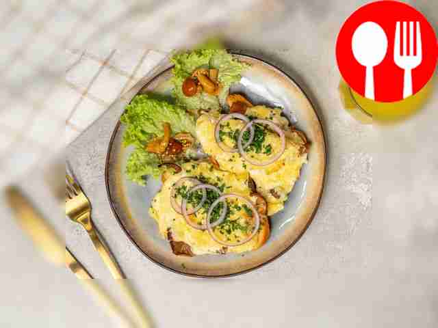 Sprinkle finely chopped parsley onto the...