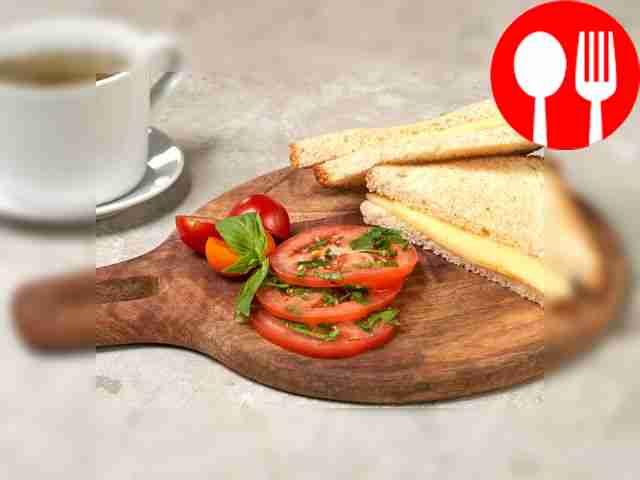 Toast with Russian cheese