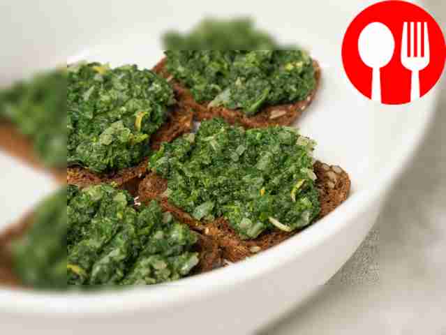 Assemble the toasts. Spread the resulting...