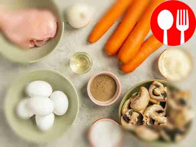 Wash the chicken fillet and champignons and...