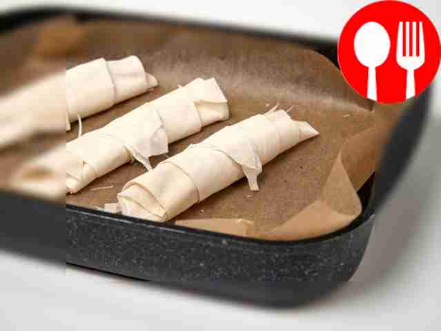 Form croissants and bake them. Roll the...