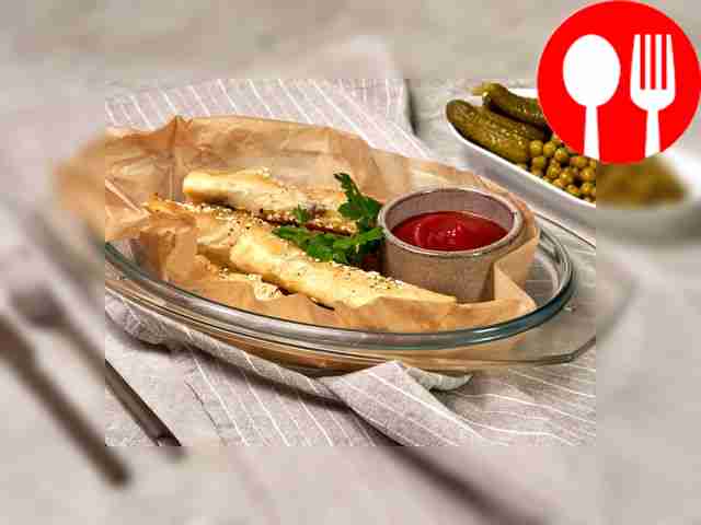 Filo with hard cheese