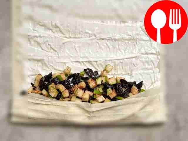 Prepare the dough. Place a sheet of baking...