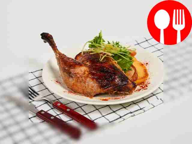 Goose meat with quince