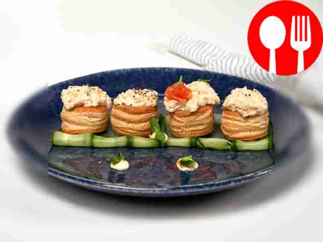 Vol-au-vents with caviar
