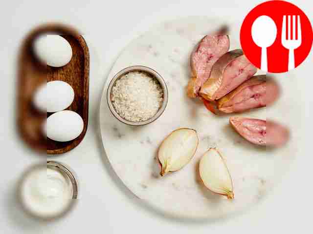 Remove the skin from smoked pink salmon and...