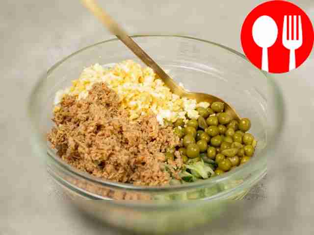 Prepare the salad. Place cucumbers in a bowl,...