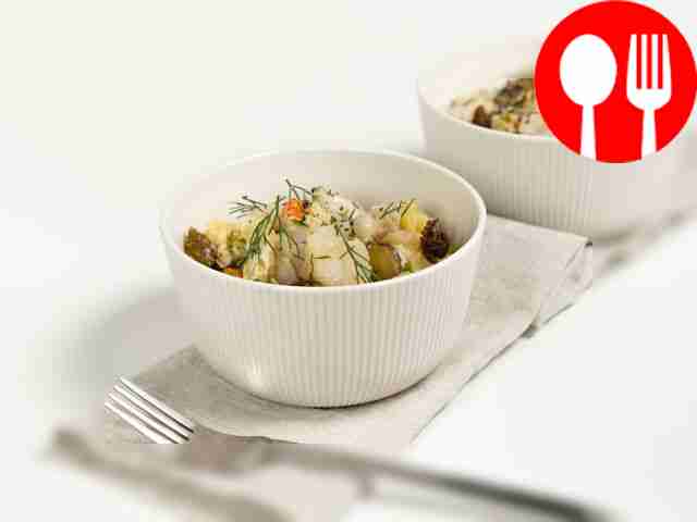 Fish salad with potatoes