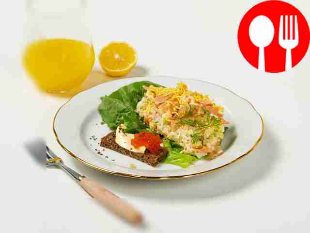 Рецепт рыбного салата из отварной форели