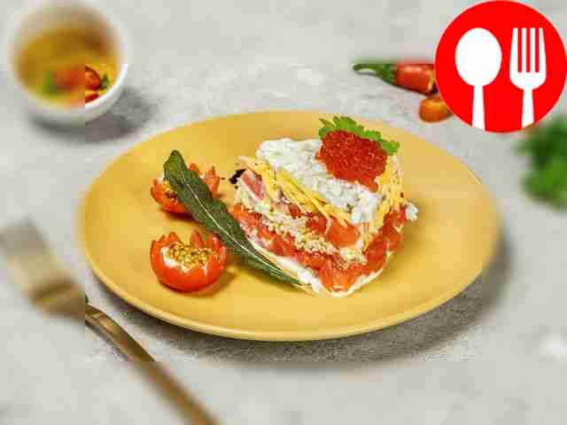 Рыбный салат из красной рыбы