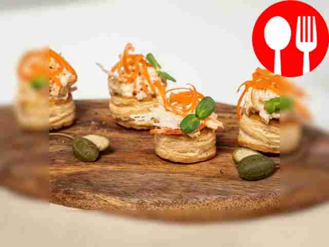 Волованы с копченой грудкой